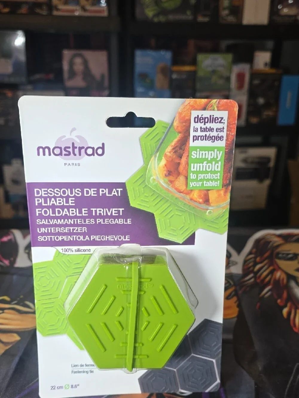 Foldable Silicone Trivet - Green